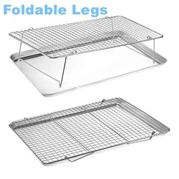 Tebery Stainless Steel 3-Tier Cooling Rack Set