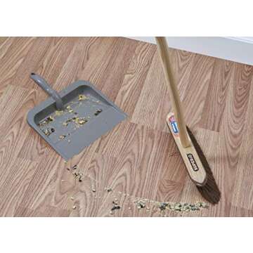 Superio Kitchen and Home Horsehair Broom With Wood Handle, Fine Premium Bristles - Heavy Duty Household Broom Easy Swiping Dust And Wisp Floors And Corners , 12" sweeping head