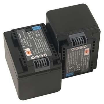 DSTE Replacement for 2X BP-727 Fully Decoded Battery Compatible Canon CG-700 Vixia HF R30 R32 R40 R4...