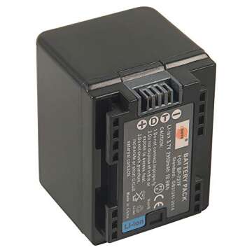 DSTE Replacement for 2X BP-727 Fully Decoded Battery Compatible Canon CG-700 Vixia HF R30 R32 R40 R42 R50 R52 R60 R62 R66 R70 R72 R300 R400 R500 R700 M50 M52 M500 M506 SLR as BP-727F BP-718
