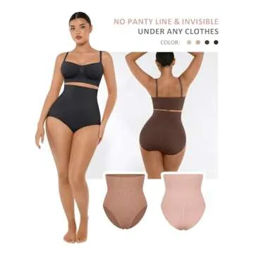 FeelinGirl Body Shaper Tummy Control Shapewear Underwear High Waisted Sculpting Briefs Panty Girdle