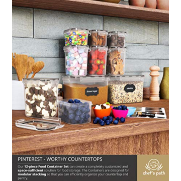 Chef's Path BPA-Free Airtight Food Storage Containers 12-PC Set