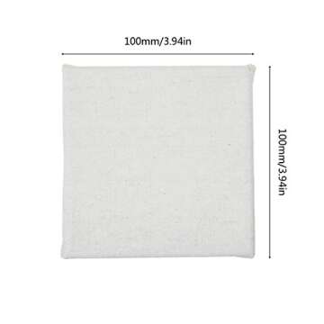 Mini Canvas Panels 4" x 4" Pack of 24, STARVAST Stretched Small Canvas 100% Cotton Canvas Boards for Paintings Craft Small Acrylics Oil Projects