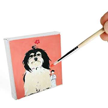 Mini Canvas Panels 4" x 4" Pack of 24, STARVAST Stretched Small Canvas 100% Cotton Canvas Boards for Paintings Craft Small Acrylics Oil Projects