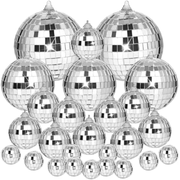 MARFOREVER 40 PCS Mirror Disco Balls for Festive Decor