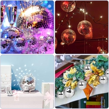 MARFOREVER 40 PCS Mirror Disco Balls for Festive Decor