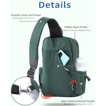 Seoky Rop Lightweight Waterproof Sling Bag for Travel