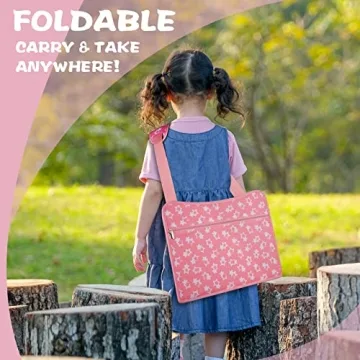 MENZOKE Kids Travel Tray with Tablet Holder in Pink