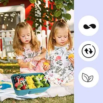 RAYNAG Kids Bento Box Food Picks - Fun Mealtime Solution