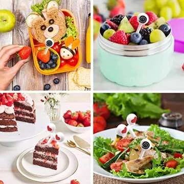 RAYNAG Kids Bento Box Food Picks - Fun Mealtime Solution
