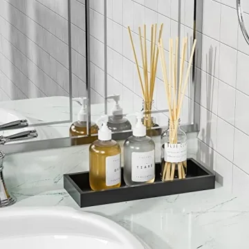 Stylish Bamboo Bathroom Vanity Tray for Elegant Organization