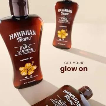 Hawaiian Tropic Dark Tanning Oil, 8oz | Moisturizing Body Oil, Tan Enhancer, Cocoa Butter Oil, Cocon...