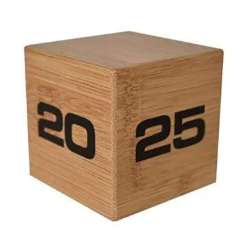 TimeCube Timer Natural Bamboo Wood, 5,10, 20 and 25 Minutes