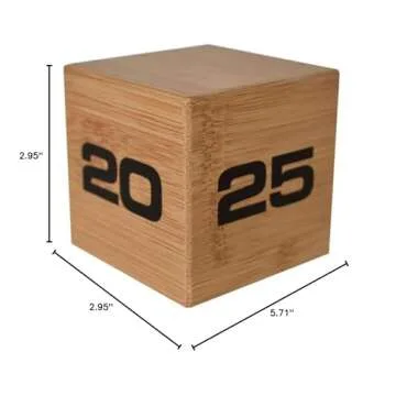 TimeCube Timer Natural Bamboo Wood, 5,10, 20 and 25 Minutes