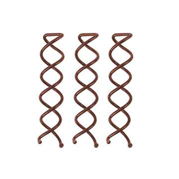 Kitsch Spiral Bobby Pins for Girls and Women - Hair Bun Maker | Rounded Tips, Chip-Resistant Bun Twist Spiral Hair Pins | Secure Hold All-Day - 3Pcs, Brown