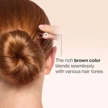 Kitsch Spiral Bobby Pins for Girls and Women - Hair Bun Maker | Rounded Tips, Chip-Resistant Bun Twist Spiral Hair Pins | Secure Hold All-Day - 3Pcs, Brown