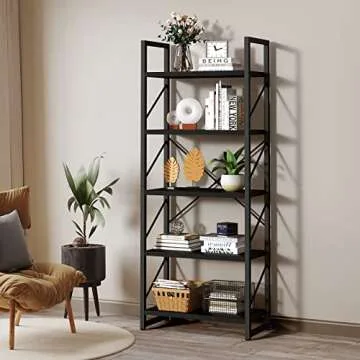 YITAHOME 5 Tiers Artsy Modern Bookshelf - Stylish Storage Solution