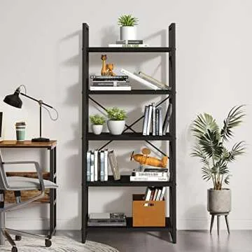 YITAHOME 5 Tiers Artsy Modern Bookshelf - Stylish Storage Solution