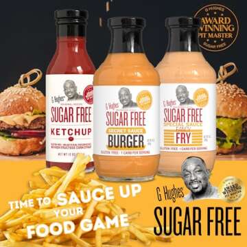 G Hughes Sugar Free Burger Sauce Variety Pack - 3 Delicious Sauces for Perfect Meals