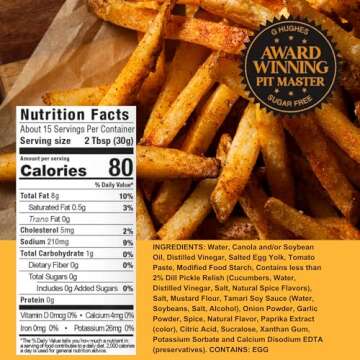 G Hughes Sugar Free Burger Sauces Variety Pack - 3 Sauces