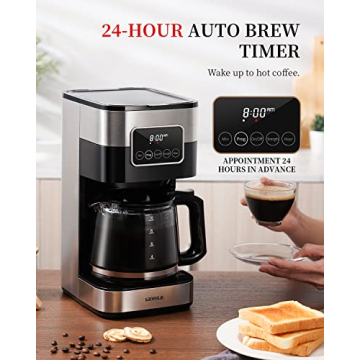 KIDISLE Programmable Coffee Maker with Brew Control