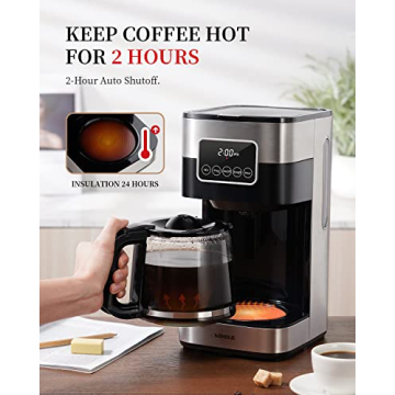 KIDISLE Programmable Coffee Maker with Brew Control