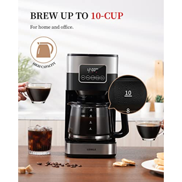KIDISLE Programmable Coffee Maker with Brew Control
