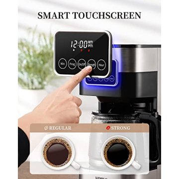 KIDISLE Programmable Coffee Maker with Brew Control