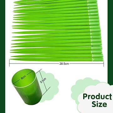 Youdepot writing pens, school supplies,Green Leaf Like Grass-Blade Pens Neutral Pen With Cover and P...