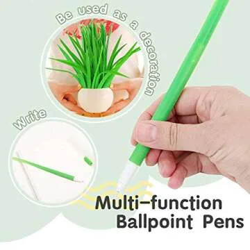 Youdepot Gel Pens and Green Grass Holder - Pack of 25