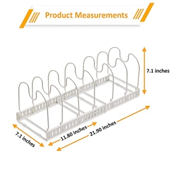 COZIMORE Pot Lid Organizer for Tidy Kitchen Storage
