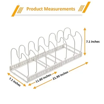 COZIMORE Pot Lid Organizer for Tidy Kitchen Storage