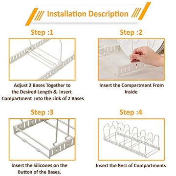 COZIMORE Pot Lid Organizer for Tidy Kitchen Storage