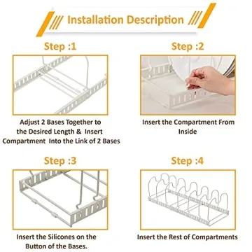 COZIMORE Pot Lid Organizer for Tidy Kitchen Storage