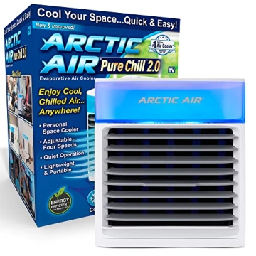 Arctic Air Pure Chill 2.0 Evaporative Air Cooler by Ontel - Powerful, Quiet, Lightweight and Portabl...