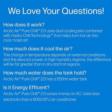 Portable Arctic Air Pure Chill 2.0 Evaporative Cooler