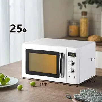 ARLIME Retro Microwave Oven 900W Stylish Compact Design