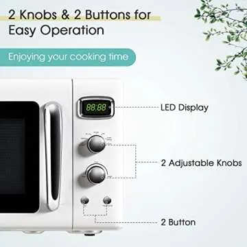 ARLIME Retro Microwave Oven 900W Stylish Compact Design