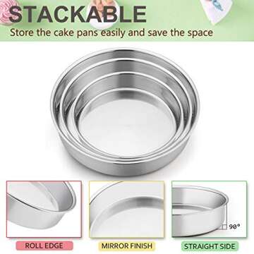 E-far Cake Pan Set: Healthy, Durable & Versatile Baking Pans