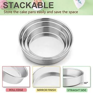 E-far Cake Pan Set: Healthy, Durable & Versatile Baking Pans