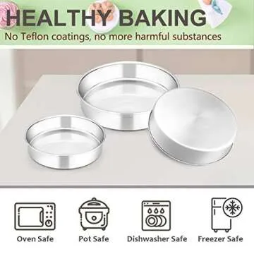 E-far Cake Pan Set: Healthy, Durable & Versatile Baking Pans