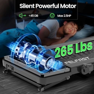 FelFast Walking Pad Treadmill with Auto Incline for Home