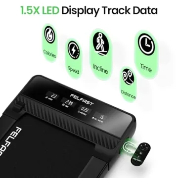 FelFast Walking Pad Treadmill with Auto Incline for Home