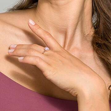 PAVOI 14K White Gold Plated Blue Opal Ring, Adjustable | Gold Rings for Women