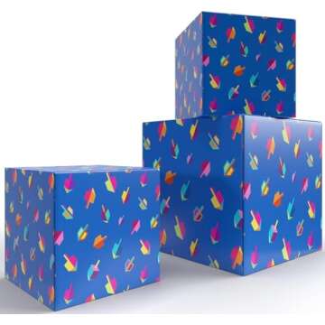 Happy Hanukkah Gift Wrap Variety Pack - 4 Rolls of Fun Designs