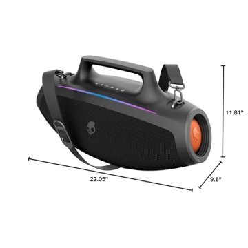 Skullcandy Barrel Bluetooth Boombox - Waterproof Speaker with LED Show