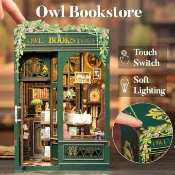CUTEBEE Book Nook Kit - DIY Miniature House Kit for Adults, Teens and Beginners, Dollhouse Booknook ...