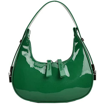 Chic Women's Crescent Shoulder Bags Retro Y2K Vegan Leather