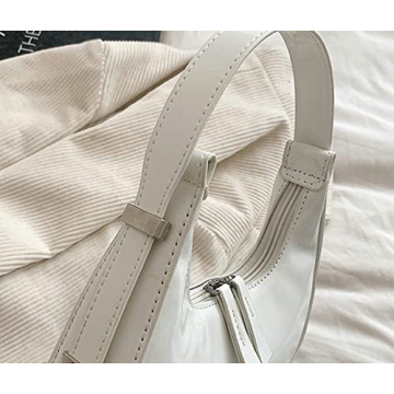 Chic Women's Crescent Shoulder Bags Retro Y2K Vegan Leather