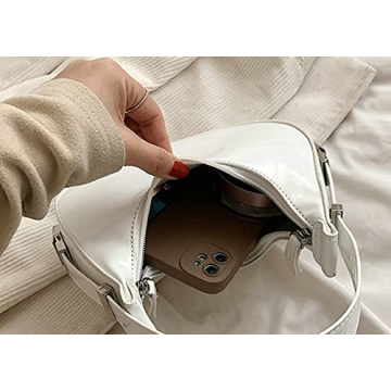 Chic Women's Crescent Shoulder Bags Retro Y2K Vegan Leather